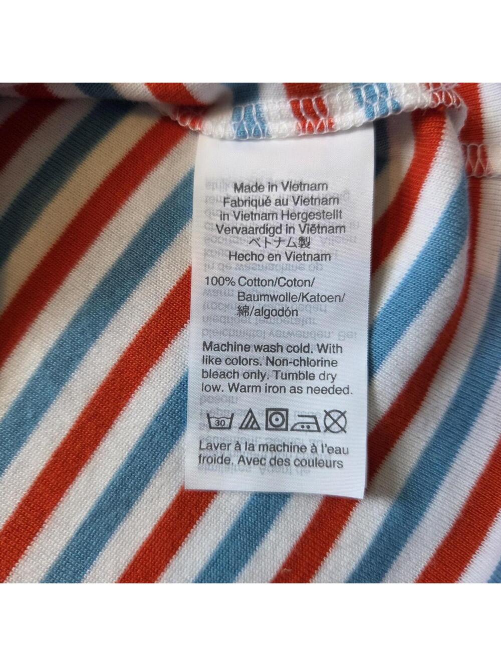 J.Crew Perfect Fit Striped Cotton T-Shirt Large - Picture 4 of 7